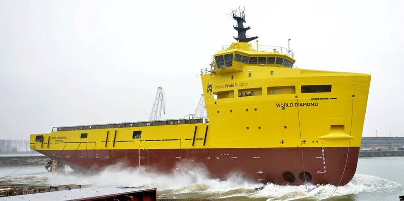 Damen launches first PSV 3300 for World Wide Supply - MarinePoland.com